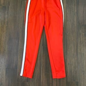 LOVERS + FRIENDS RED STRAIGHT LEG TRACK PANTS POLYESTER BLEND SIZE M
